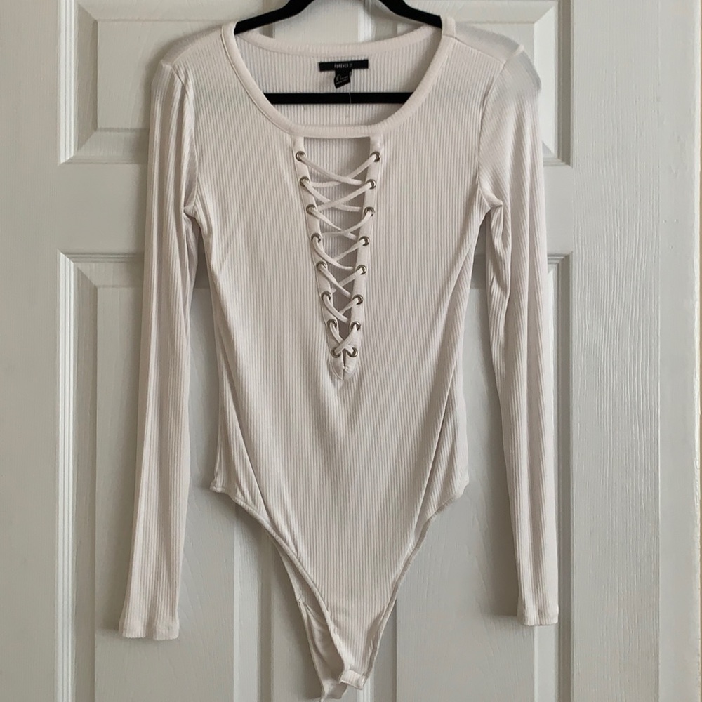 Long Sleeve Lace Up Bodysuit